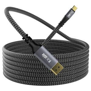 USB C To DisplayPort Cable 25 Feet, 4K@60Hz, Type C To DP 1.2 Braided Cord